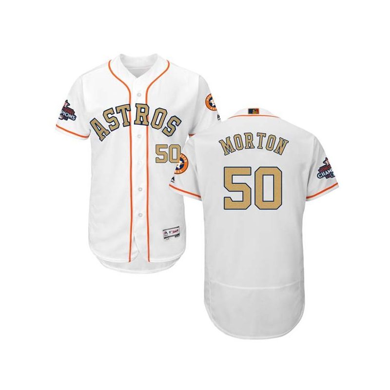 Cheap Charlie Morton Astros Jersey From China White Gold Program for World Series Champions Flex Base #50 Cheap Charlie Morton Astros Jersey From China White Gold Program for World Series Champions Flex Base #50