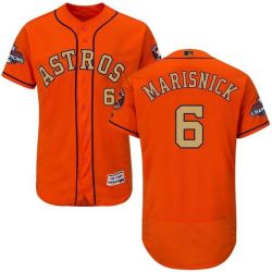 Cheap Jake Marisnick Astros Jersey From China Orange Gold Program for World Series Champions Flex Base #6