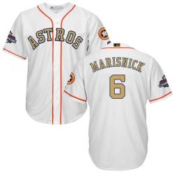 Cheap Jake Marisnick Astros Jersey From China White Gold Program for World Series Champions Cool Base #6