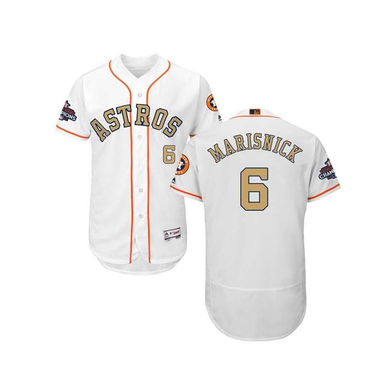Cheap Jake Marisnick Astros Jersey From China White Gold Program for World Series Champions Flex Base #6 Cheap Jake Marisnick Astros Jersey From China White Gold Program for World Series Champions Flex Base #6