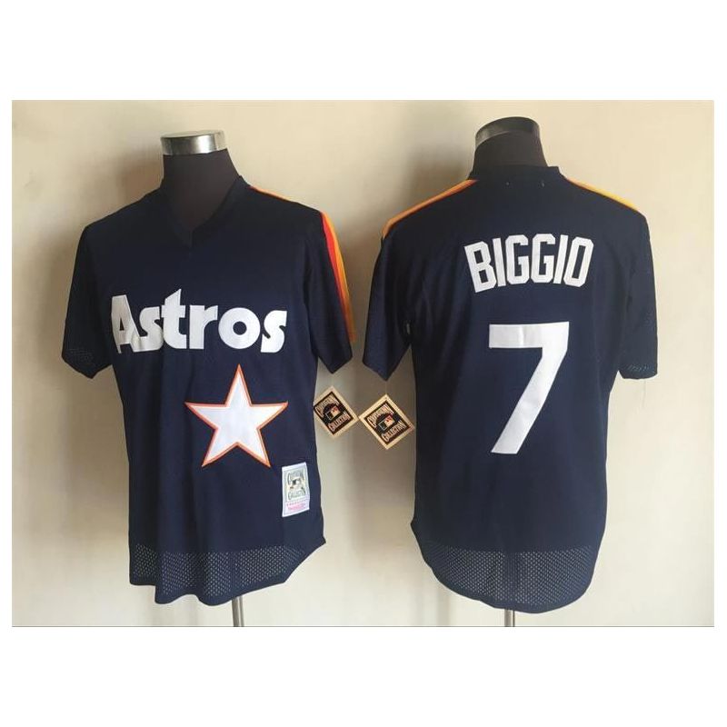 Cheap Craig Biggio Astros Jersey From China Navy V-neck throwback #7