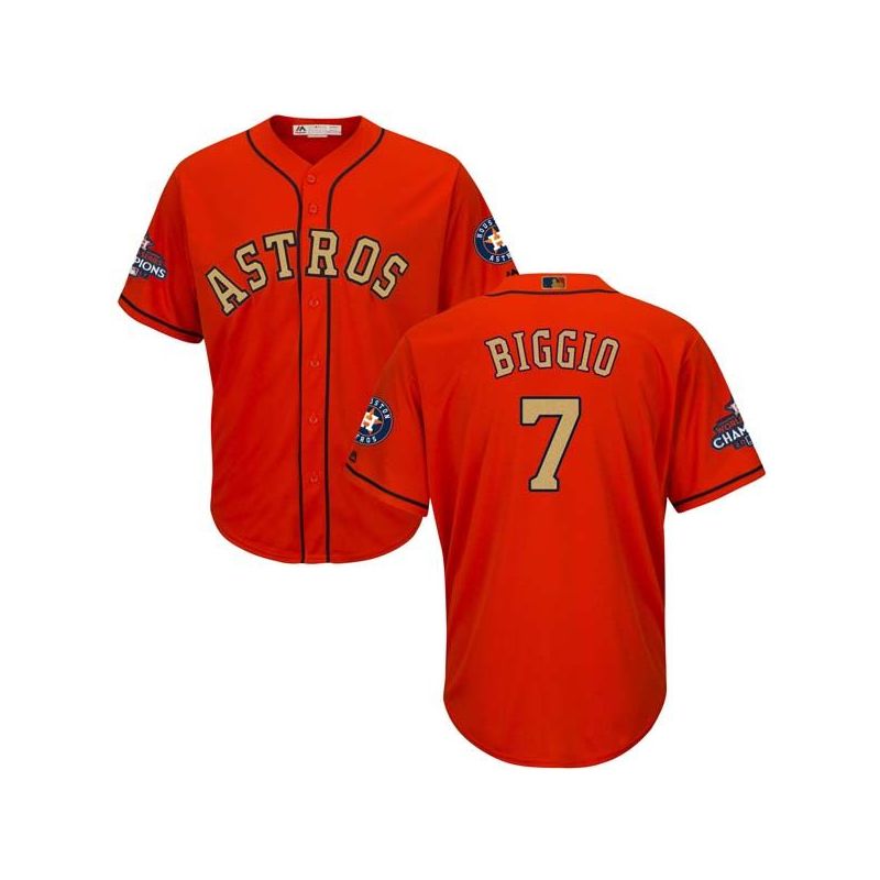 Cheap Craig Biggio Astros Jersey From China Orange Gold Program for World Series Champions Cool Base #7 Cheap Craig Biggio Astros Jersey From China Orange Gold Program for World Series Champions Cool Base #7