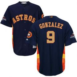 Cheap Marwin Gonzalez Astros Jersey From China Blue Gold Program for World Series Champions Cool Base #9