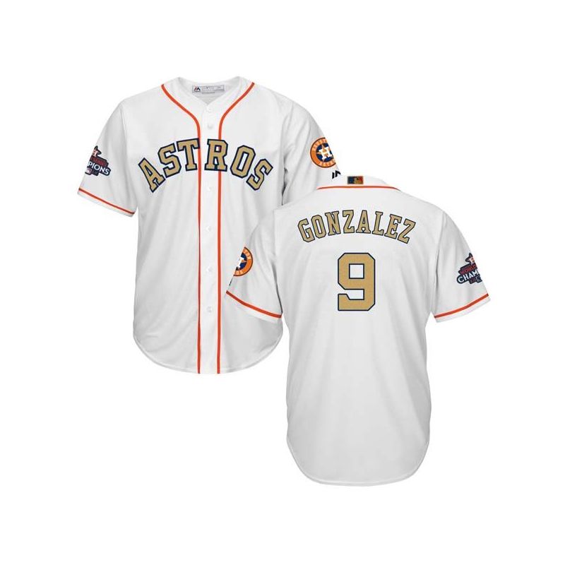 Cheap Marwin Gonzalez Astros Jersey From China White Gold Program for World Series Champions Cool Base #9 Cheap Marwin Gonzalez Astros Jersey From China White Gold Program for World Series Champions Cool Base #9