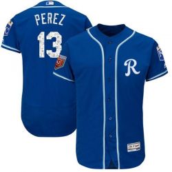 Cheap Salvador Perez Royals Jersey From China Blue Flex Base 2018 Spring Training #13