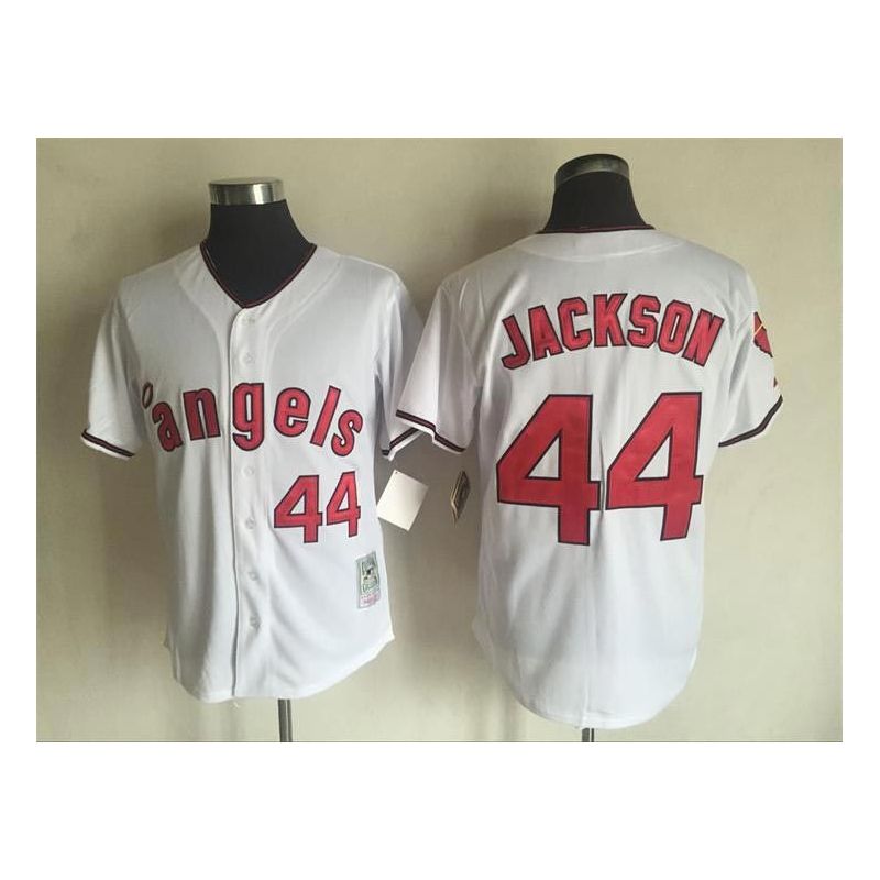 Cheap Reggie Jackson Angels Jersey From China White throwback #44 Cheap Reggie Jackson Angels Jersey From China White throwback #44