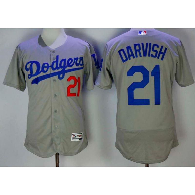 Cheap Yu Darvish Dodgers Jersey From China Grey Flex Base #21 Cheap Yu Darvish Dodgers Jersey From China Grey Flex Base #21