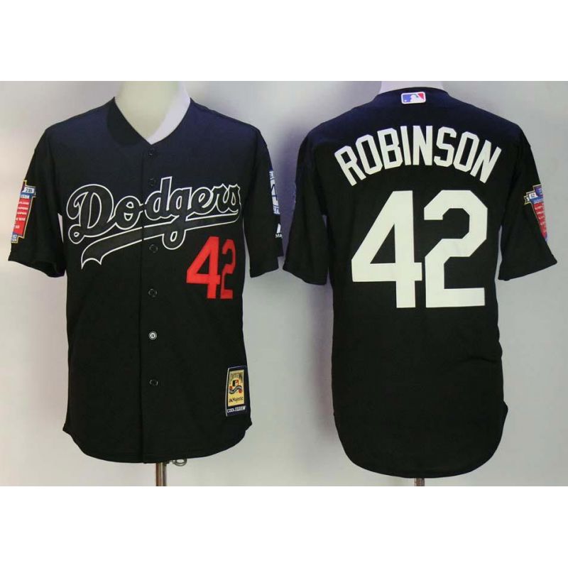 Cheap Jackie Robinson Dodgers Jersey From China Black Honor #42 Cheap Jackie Robinson Dodgers Jersey From China Black Honor #42