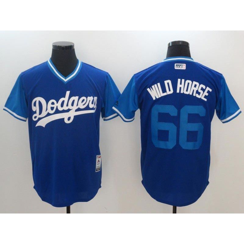 Cheap Yasiel Puig Nickname WILD HORSE Dodgers Jersey From China Little League Weekend #66