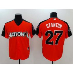 Cheap Giancarlo Stanton Marlins Jersey From China Orange 2017 All Star #27