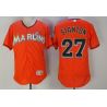 Cheap Giancarlo Stanton Marlins Jersey From China Orange Flex Base #27