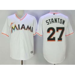 Cheap Giancarlo Stanton Marlins Jersey From China White Cool Base #27