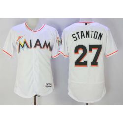 Cheap Giancarlo Stanton Marlins Jersey From China White Flex Base #27