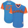 Cheap Giancarlo Stanton Nickname CRUZ Marlins Jersey From China Little League Weekend #27