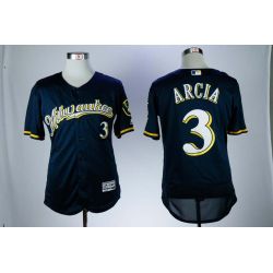 Cheap Orlando Arcia Brewers Jersey From China Blue Flex Base #3