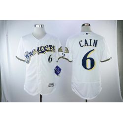Cheap Lorenzo Cain Brewers Jersey From China White Flex Base #6
