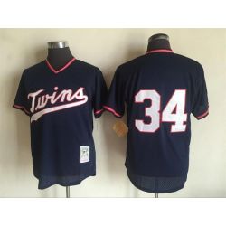 Cheap Kirby Puckett Twins Jersey From China Navy V-neck throwback #34