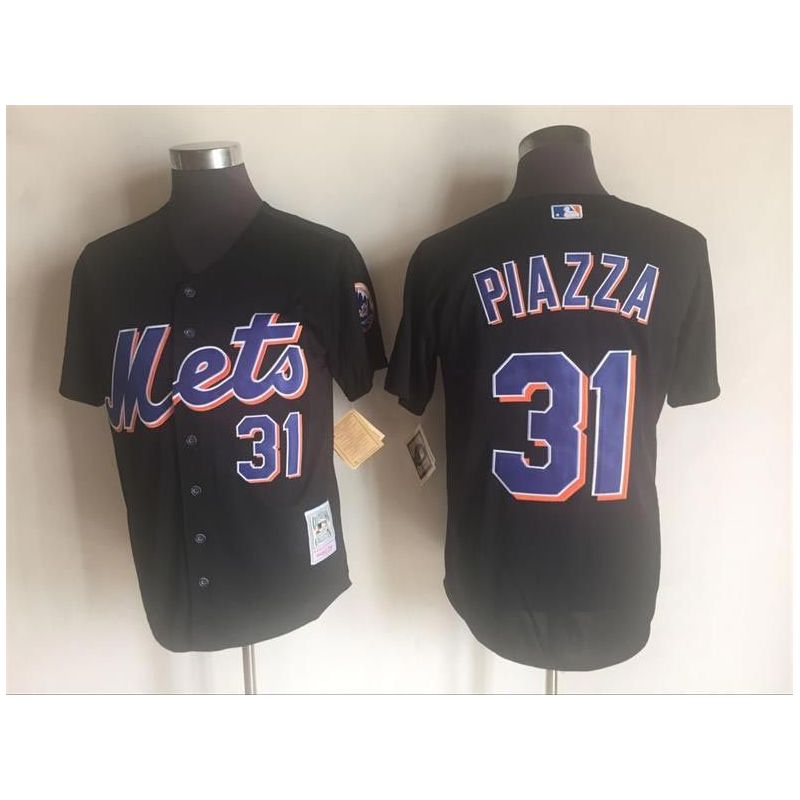 Cheap Mike Piazza Mets Jersey From China Black throwback #31 Cheap Mike Piazza Mets Jersey From China Black throwback #31
