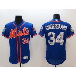 Cheap Noah Syndergaard Mets Jersey From China Blue Flex Base 2018 Spring Training #34