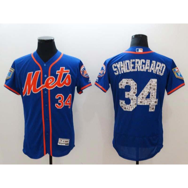 Cheap Noah Syndergaard Mets Jersey From China Blue Flex Base 2018 Spring Training #34 Cheap Noah Syndergaard Mets Jersey From China Blue Flex Base 2018 Spring Training #34
