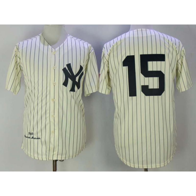 Cheap Thurman Munson Yankees Jersey From China Cream 1969 throwback #15 Cheap Thurman Munson Yankees Jersey From China Cream 1969 throwback #15