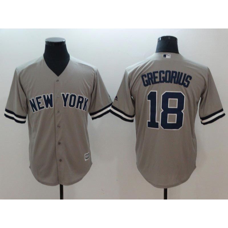 Cheap Didi Gregorius Yankees Jersey From China Grey Cool Base #18 Cheap Didi Gregorius Yankees Jersey From China Grey Cool Base #18