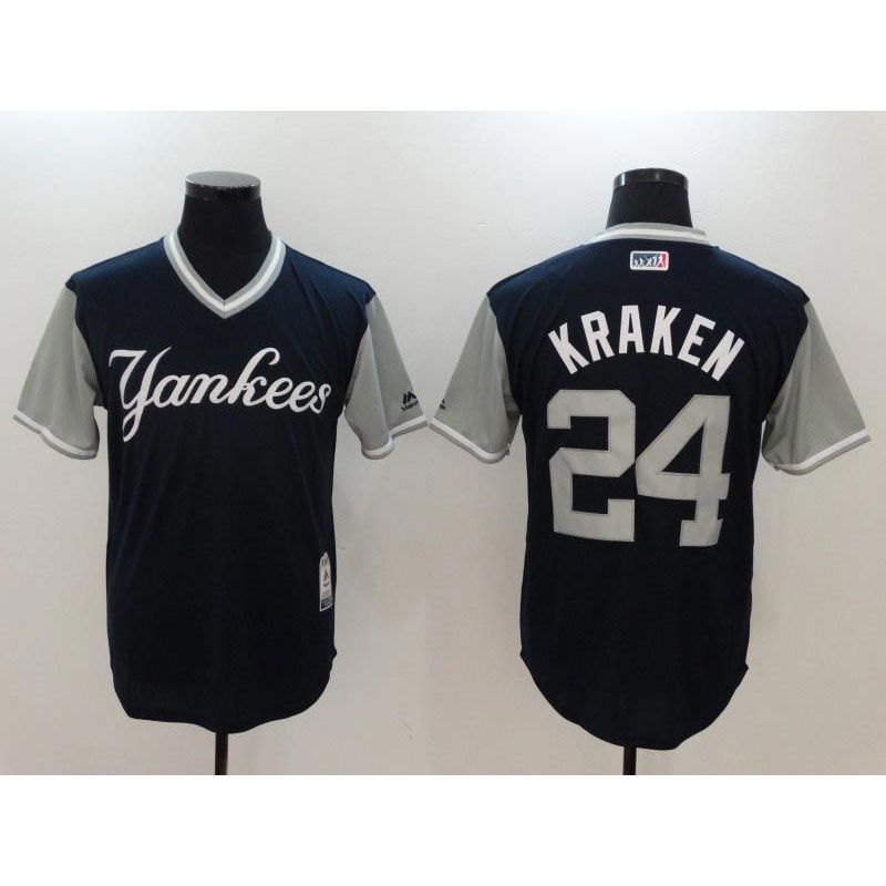 Cheap Gary Sanchez Nickname KRAKEN Yankees Jersey From China Little League Weekend #24