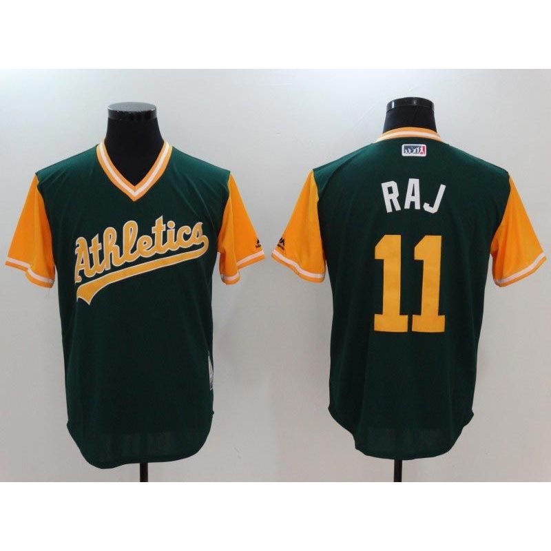 Cheap Rajai Davis Nickname RAJ Athletics Jersey From China Little League Weekend #11