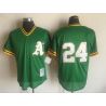 Cheap Rickey Henderson Athletics Jersey From China Green throwback #24