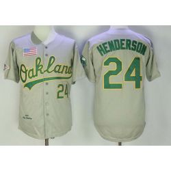 Cheap Rickey Henderson Athletics Jersey From China Grey throwback #24