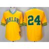 Cheap Rickey Henderson Athletics Jersey From China Yellow turn back the clock #24