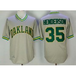 Cheap Rickey Henderson Athletics Jersey From China grey throwback #35