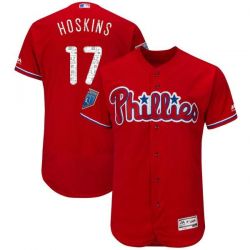 Cheap Rhys Hoskins Phillies Jersey From China Red Flex Base 2018 Spring Training #17