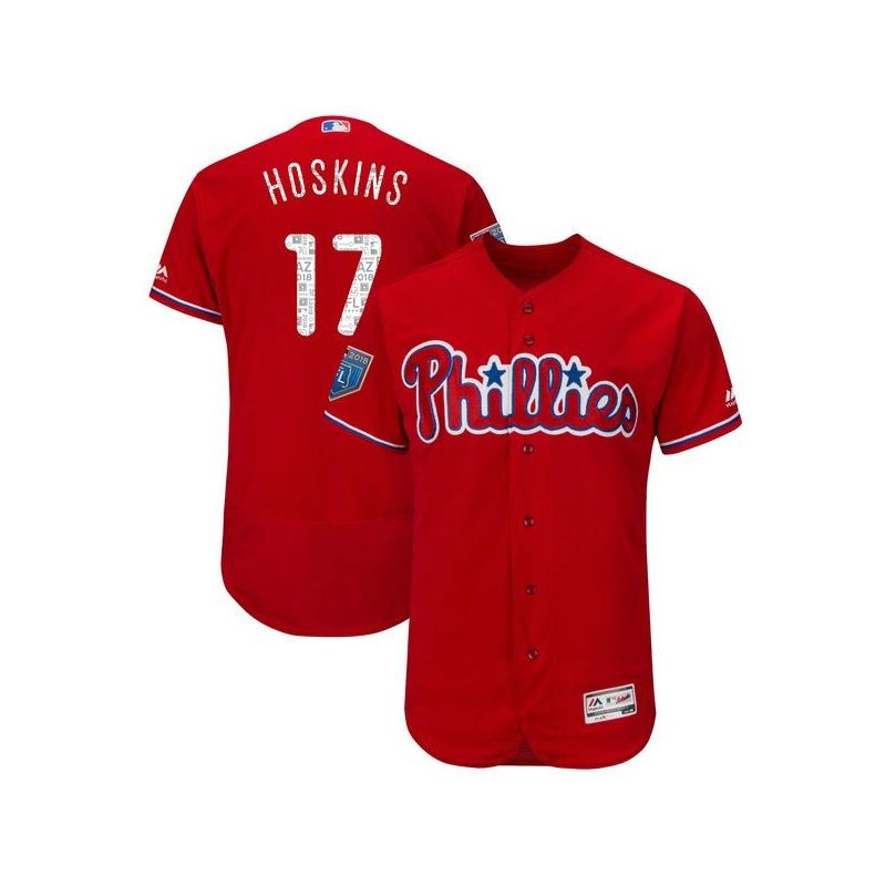 Cheap Rhys Hoskins Phillies Jersey From China Red Flex Base 2018 Spring Training #17