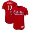 Cheap Rhys Hoskins Phillies Jersey From China Red Flex Base 2018 Spring Training #17