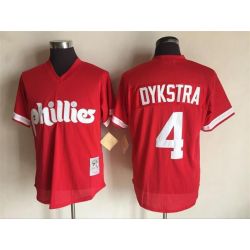 Cheap Lenny Dykstra Phillies Jersey From China Red throwback #4