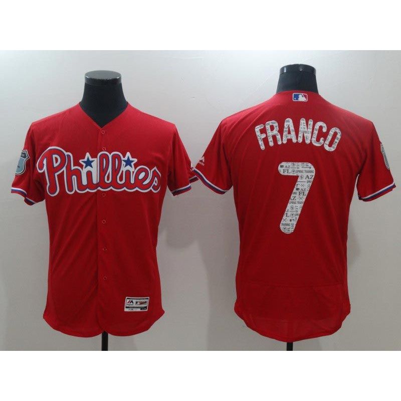 Cheap Maikel Franco Phillies Jersey From China Red 2017 Spring Training #7