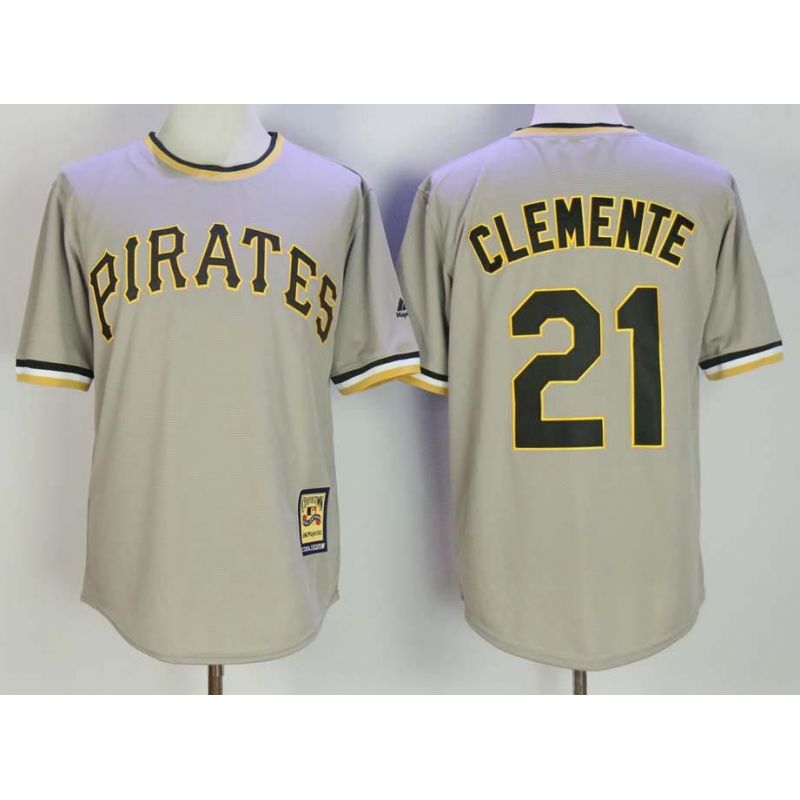 Cheap Roberto Clemente Pirates Jersey From China Grey throwback #21