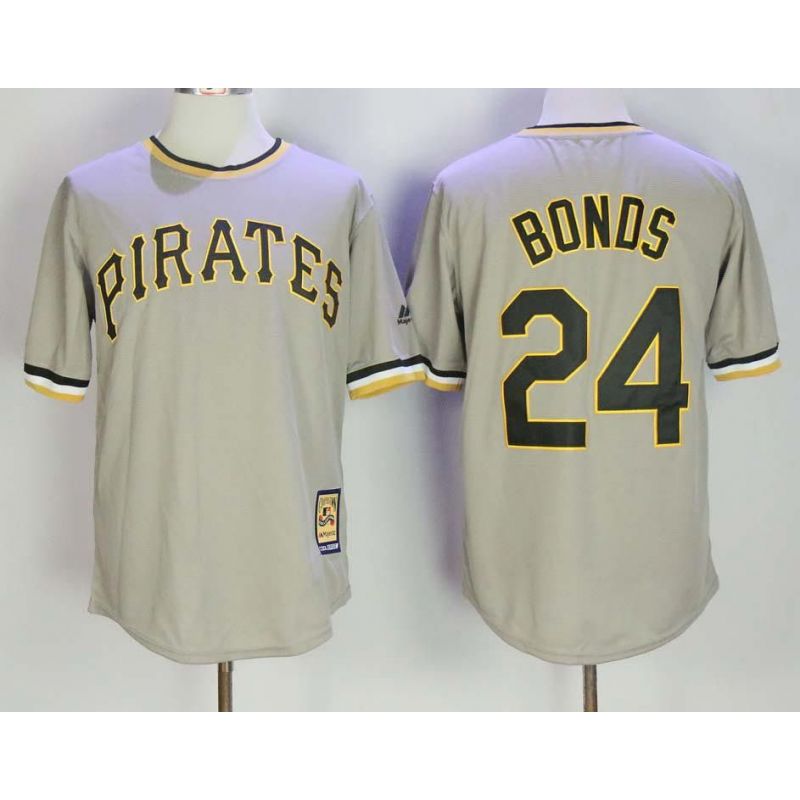 Cheap Barry Bonds Pirates Jersey From China Grey throwback #24 Cheap Barry Bonds Pirates Jersey From China Grey throwback #24
