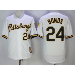 Cheap Barry Bonds Pirates Jersey From China White 1990-1997 throwback #24