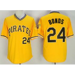 Cheap Barry Bonds Pirates Jersey From China Yellow throwback #24