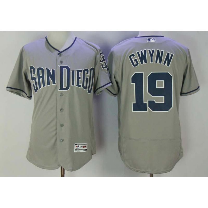 Cheap Tony Gwynn Padres Jersey From China Grey Flex Base #19