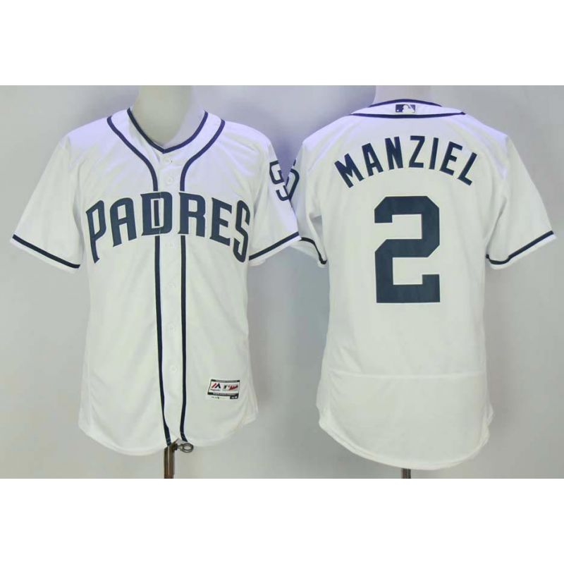 Cheap Johnny Manziel Padres Jersey From China White Flex Base #2 Cheap Johnny Manziel Padres Jersey From China White Flex Base #2