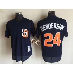 Cheap Rickey Henderson Padres Jersey From China Navy throwback #24