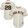 Cheap Buster Posey Giants Jersey From China Cream Cool Base #28