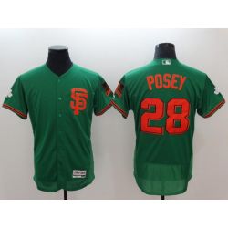 Cheap Buster Posey Giants Jersey From China Green Flex Base #28