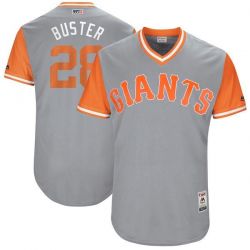 Cheap Buster Posey Nickname BUSTER Giants Jersey From China Little League Weekend #28