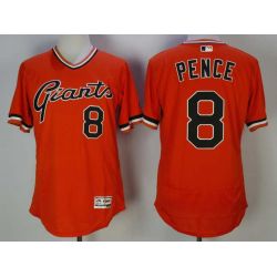 Cheap Hunter Pence Giants Jersey From China Orange pullover Flex Base #8