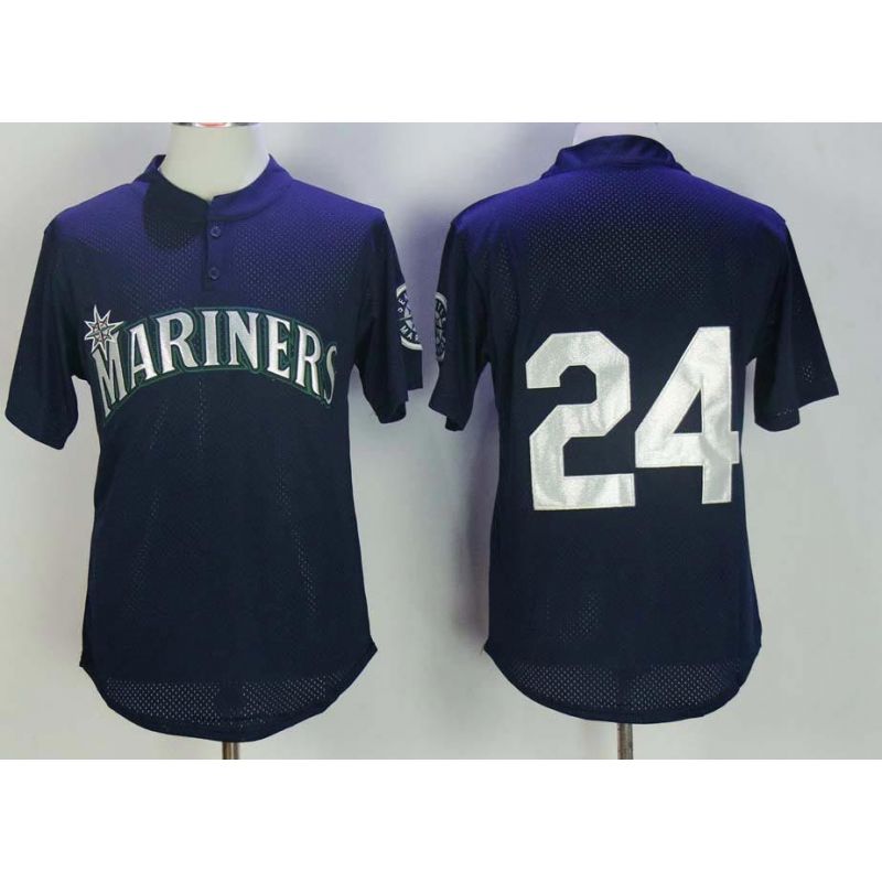 Cheap Ken Griffey Jr Mariners Jersey From China Blue BP throwback #24