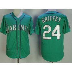 Cheap Ken Griffey Jr Mariners Jersey From China Green 1995 throwback #24